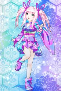 Preview wallpaper girl, kimono, skirt, anime