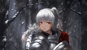 Preview wallpaper girl, knight, warrior, armor, sword, anime