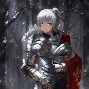 Preview wallpaper girl, knight, warrior, armor, sword, anime