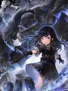 Preview wallpaper girl, magic, armor, warrior, anime