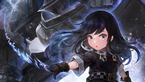 Preview wallpaper girl, magic, armor, warrior, anime