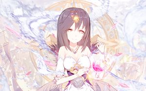 Preview wallpaper girl, magician, wings, decoration, fantasy, anime