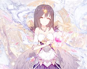 Preview wallpaper girl, magician, wings, decoration, fantasy, anime