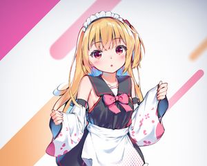 Preview wallpaper girl, maid, anime, art