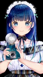 Preview wallpaper girl, maid, camera, photographer, anime