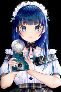 Preview wallpaper girl, maid, camera, photographer, anime