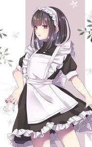 Preview wallpaper girl, maid, costume, anime