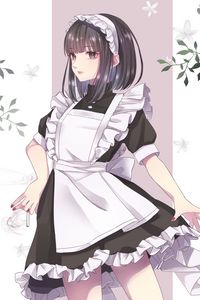 Preview wallpaper girl, maid, costume, anime