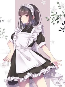 Preview wallpaper girl, maid, costume, anime