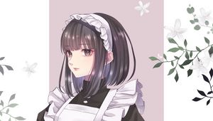 Preview wallpaper girl, maid, costume, anime