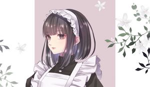 Preview wallpaper girl, maid, costume, anime