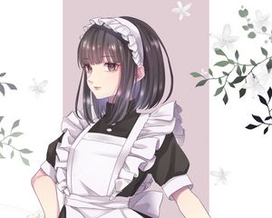 Preview wallpaper girl, maid, costume, anime