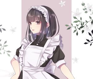 Preview wallpaper girl, maid, costume, anime