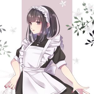 Preview wallpaper girl, maid, costume, anime