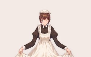 Preview wallpaper girl, maid, dress, anime