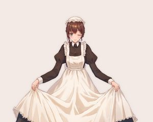 Preview wallpaper girl, maid, dress, anime