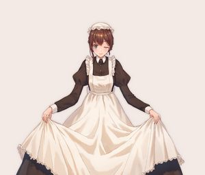 Preview wallpaper girl, maid, dress, anime