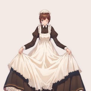 Preview wallpaper girl, maid, dress, anime