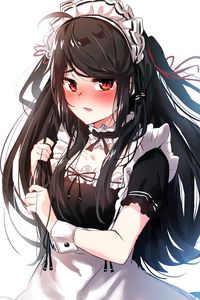 Preview wallpaper girl, maid, embarrassment, anime