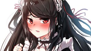 Preview wallpaper girl, maid, embarrassment, anime