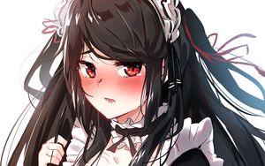 Preview wallpaper girl, maid, embarrassment, anime