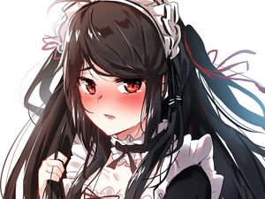 Preview wallpaper girl, maid, embarrassment, anime