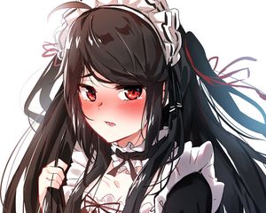 Preview wallpaper girl, maid, embarrassment, anime