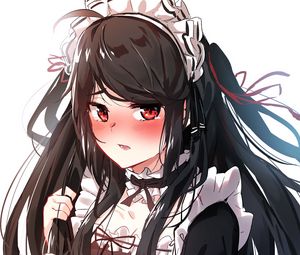 Preview wallpaper girl, maid, embarrassment, anime