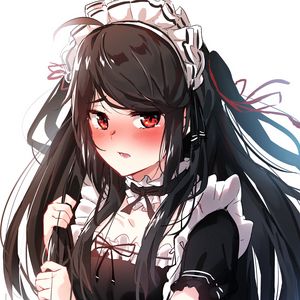 Preview wallpaper girl, maid, embarrassment, anime