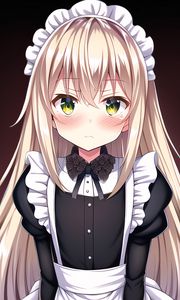 Preview wallpaper girl, maid, emotion, anime