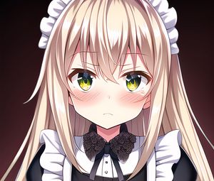 Preview wallpaper girl, maid, emotion, anime