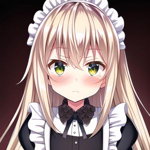 Preview wallpaper girl, maid, emotion, anime