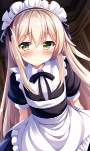 Preview wallpaper girl, maid, hair, anime