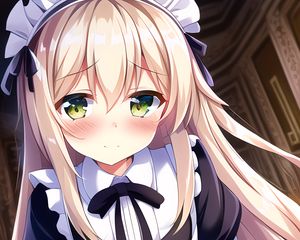 Preview wallpaper girl, maid, hair, anime