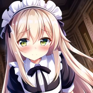 Preview wallpaper girl, maid, hair, anime