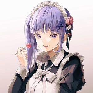 Preview wallpaper girl, maid, lollipop, anime, art