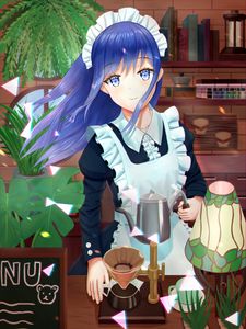 Preview wallpaper girl, maid, smile, anime