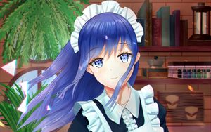 Preview wallpaper girl, maid, smile, anime