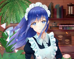 Preview wallpaper girl, maid, smile, anime