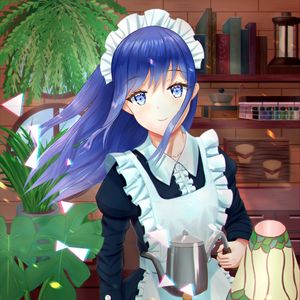 Preview wallpaper girl, maid, smile, anime