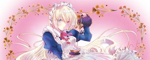 Preview wallpaper girl, maid, tea, anime, art