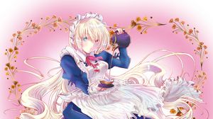 Preview wallpaper girl, maid, tea, anime, art