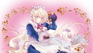 Preview wallpaper girl, maid, tea, anime, art