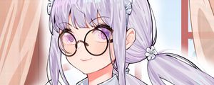 Preview wallpaper girl, maid, uniform, glasses, anime