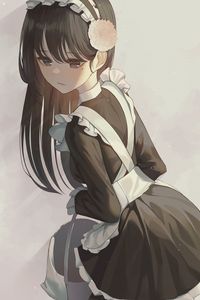 Preview wallpaper girl, maid, uniform, anime