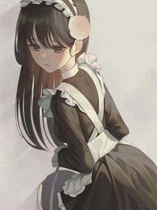 Preview wallpaper girl, maid, uniform, anime