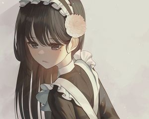 Preview wallpaper girl, maid, uniform, anime