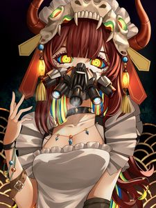 Preview wallpaper girl, mask, anime