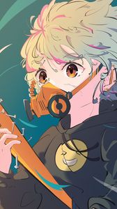 Preview wallpaper girl, mask, bit, anime, art