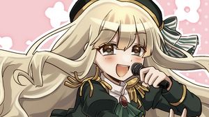 Preview wallpaper girl, microphone, singer, anime